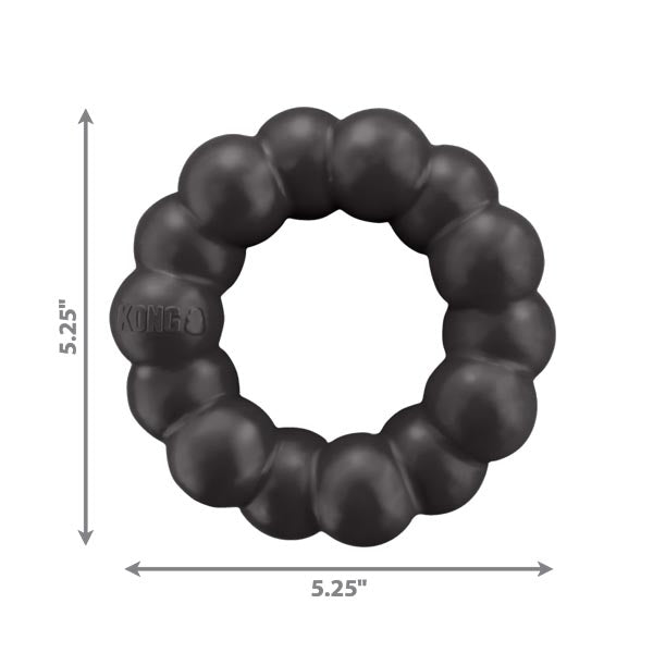 KONG Extreme Ring Ultra Durable Rubber Dog Toy XL Black