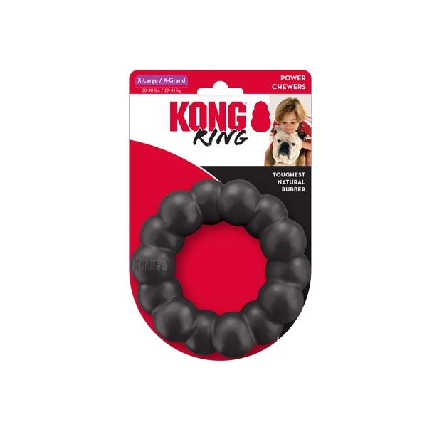 KONG Extreme Ring Ultra Durable Rubber Dog Toy XL Black