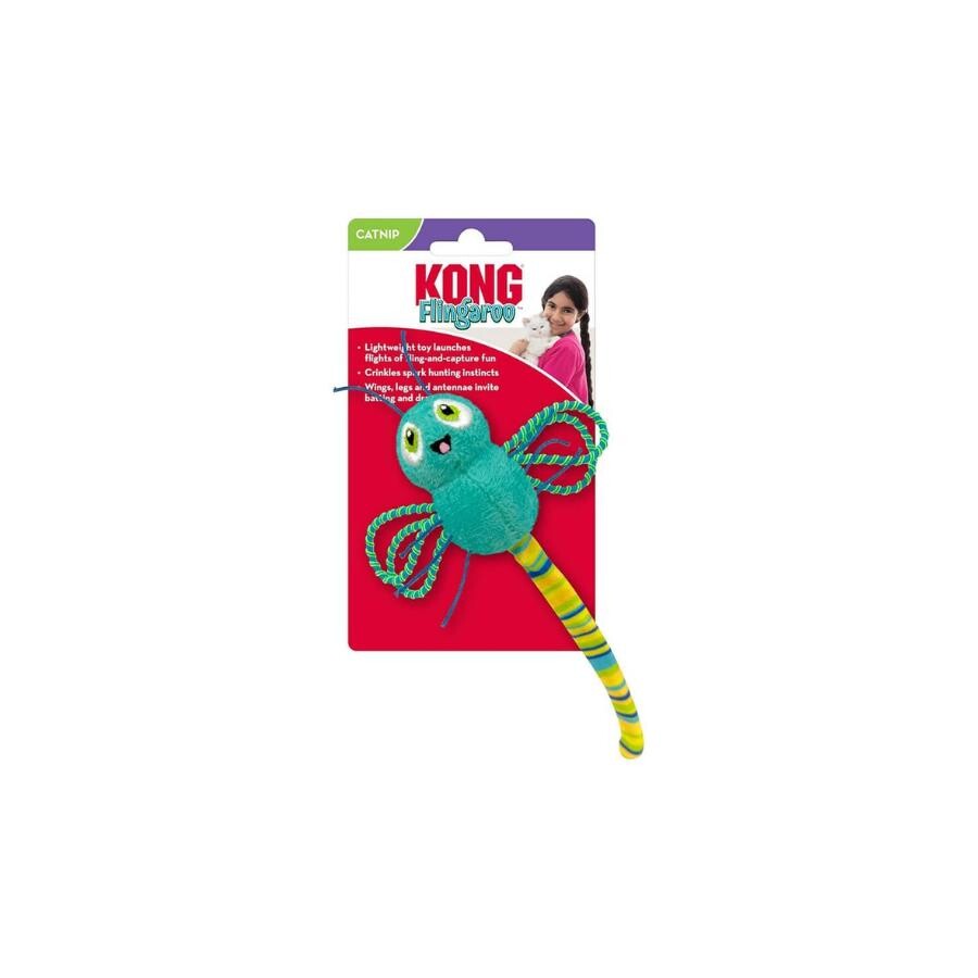 KONG Flingaroo Dragonfly Interactive Plush Cat Toy