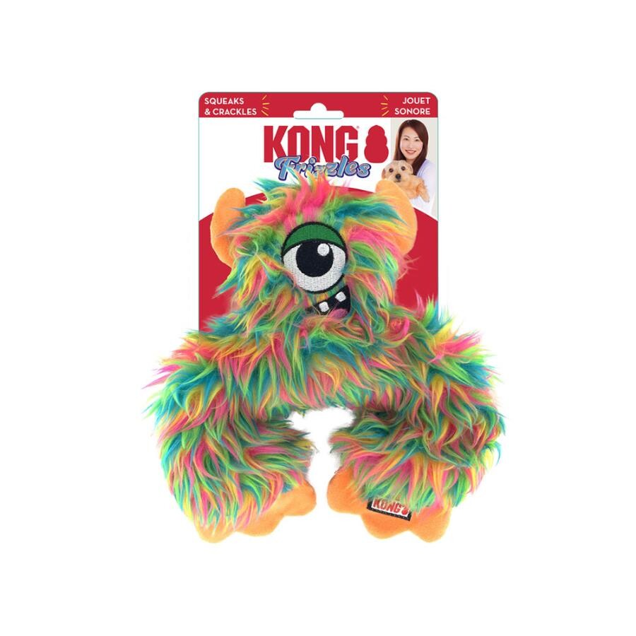 KONG Frizzles Frazzle Squeaky Plush Dog Toy Medium
