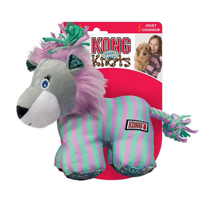 KONG Knots Carnival Lion Durable Plush Dog Toy S-M