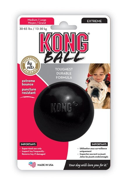 KONG Extreme Dog Ball Durable Rubber Toy M/L 8cm