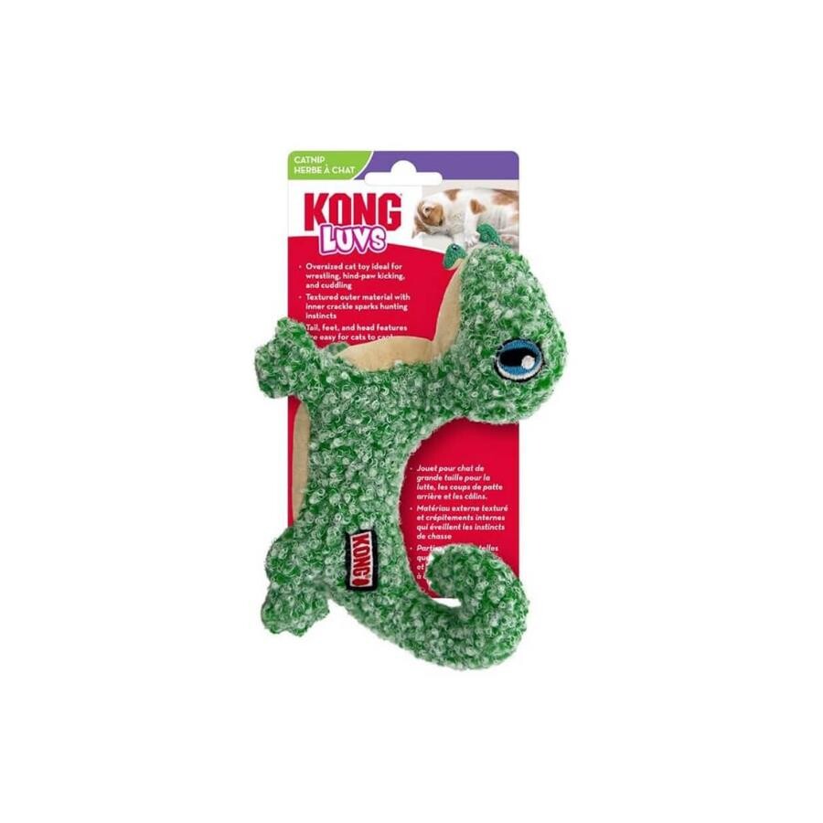 KONG Luvs Lizard Plush Cat Toy with Premium Catnip 15cm