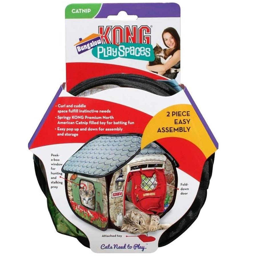 KONG Play Spaces Bungalow Cat Playhouse for Hiding & Play