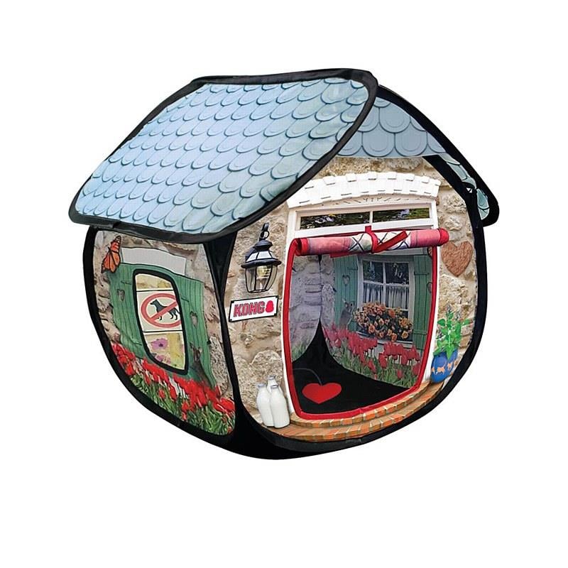 KONG Play Spaces Bungalow Cat Playhouse for Hiding & Play