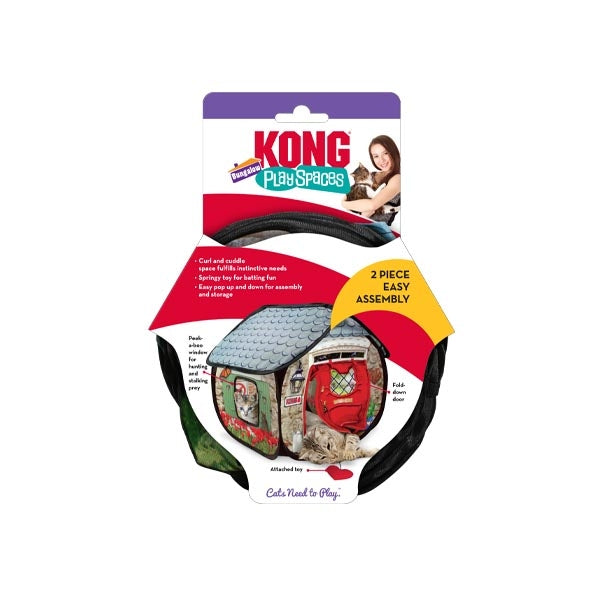 KONG Play Spaces Bungalow Cat Playhouse for Hiding & Play