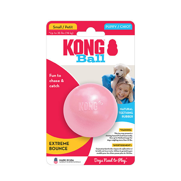 KONG Puppy Ball Hollow Rubber Interactive Toy 7.6 cm