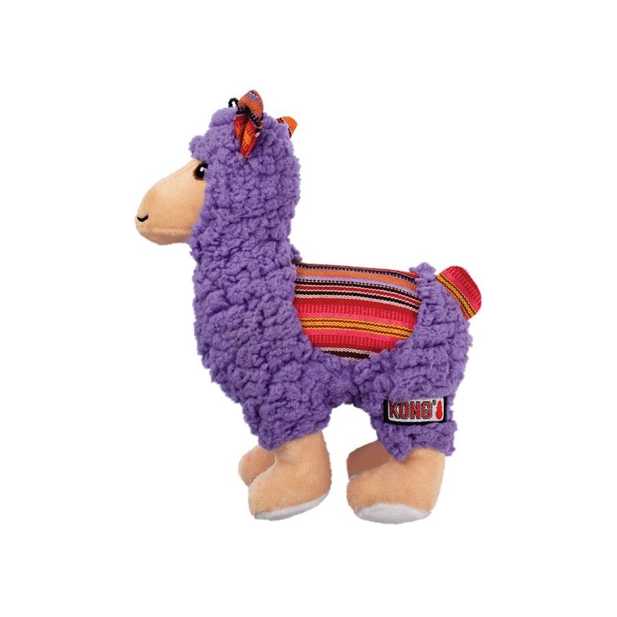 KONG Sherps Llama Plush Dog Toy Durable Squeaker Medium