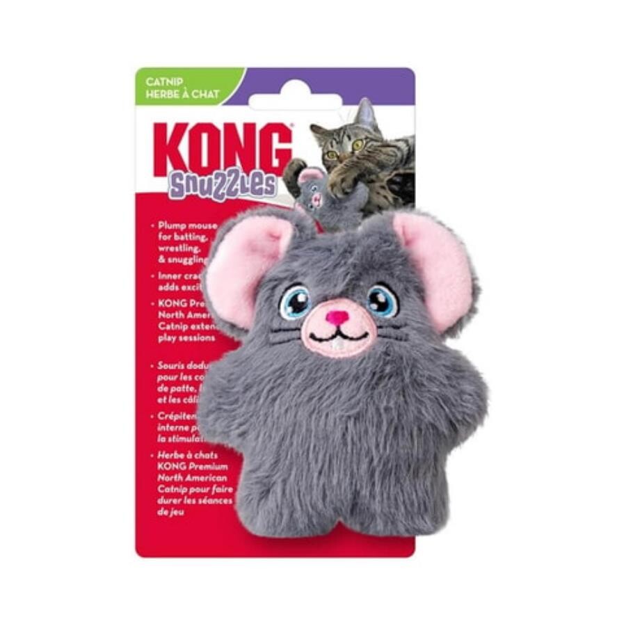 KONG Snuzzles Mouse Plush Cat Toy with Crinkle & Catnip