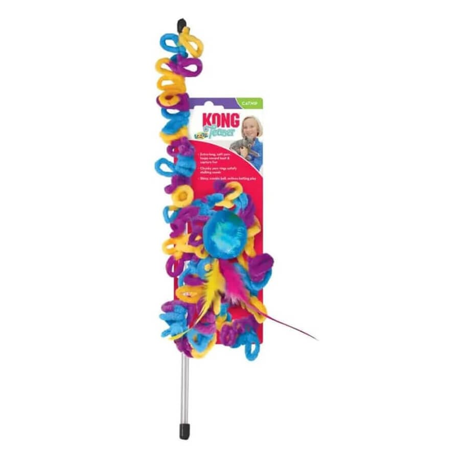 KONG Teaser Loopz Interactive Cat Wand Toy 147.5 cm