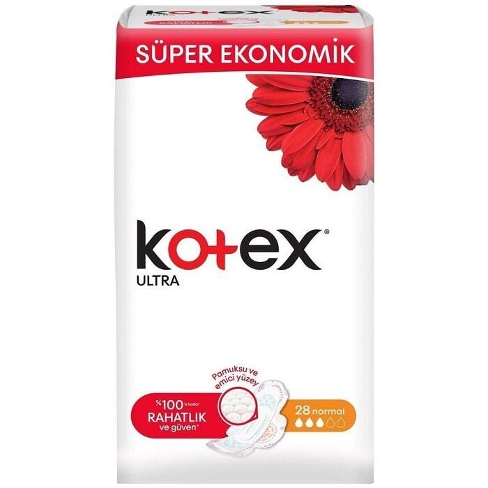 Kotex Ultra Normal Wings Sanitary Pads Super Economy 28 Count