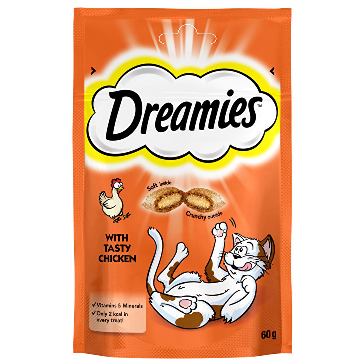 Dreamies Healthy Cat Treats - Low Calorie, Natural Ingredients, Crunchy Outside, Soft Inside - 60g - image 3