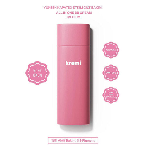 Kremi All In One BB Cream SPF 50 Medium Coverage 50 ml