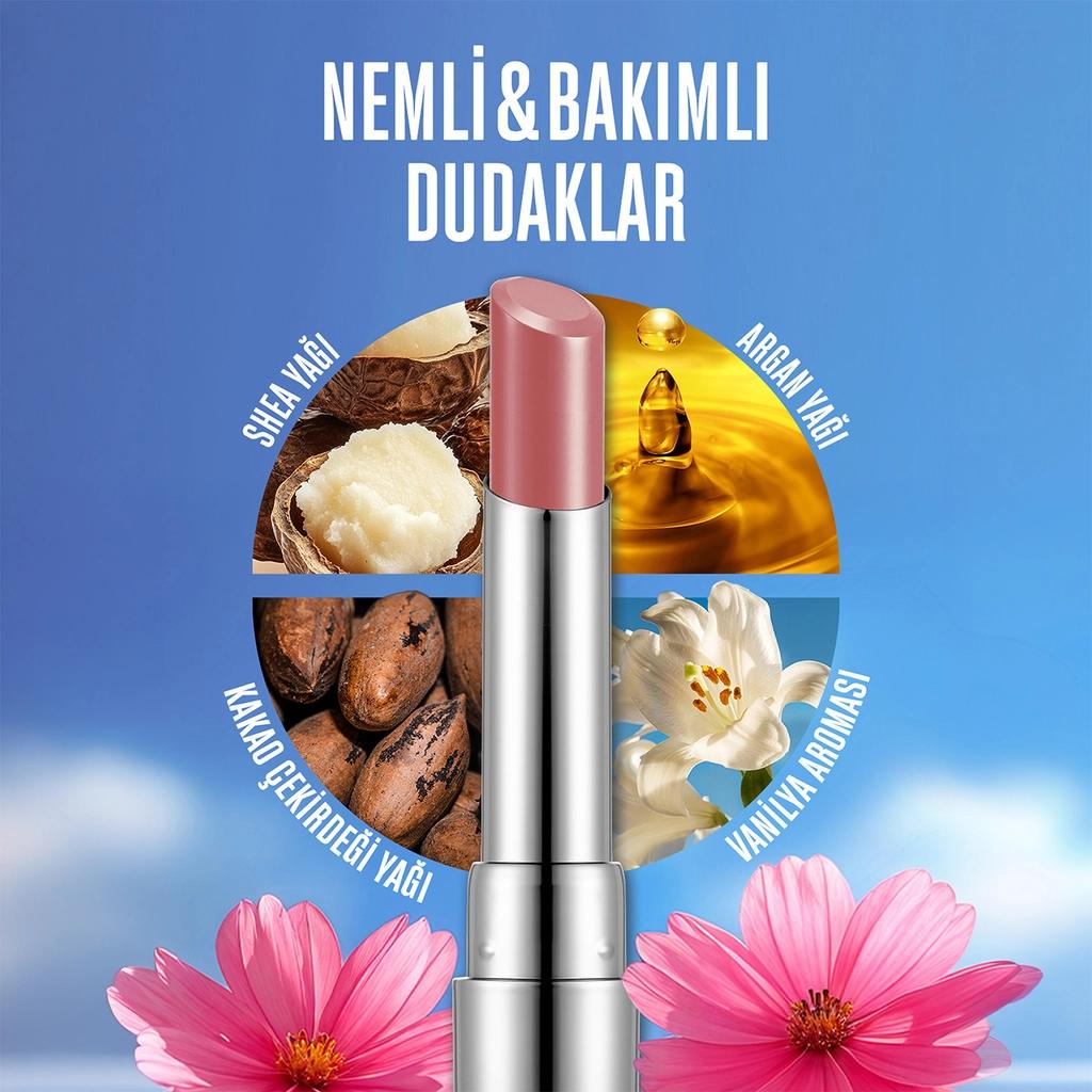 Flormar Sheer Up Moisturizing Lipstick 020 Hidden Desire