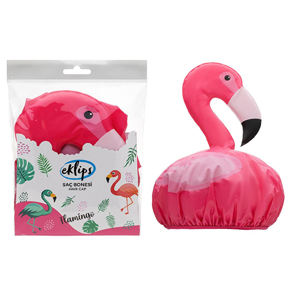 Eklips Flamingo Hair Bonnet - Waterproof Hair Accessory with Adjustable Elastic Band - view 2