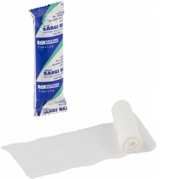 Kuteks Hydrophilic Gauze Bandage Soft Wound Wrap 7 cm x 1.5 m