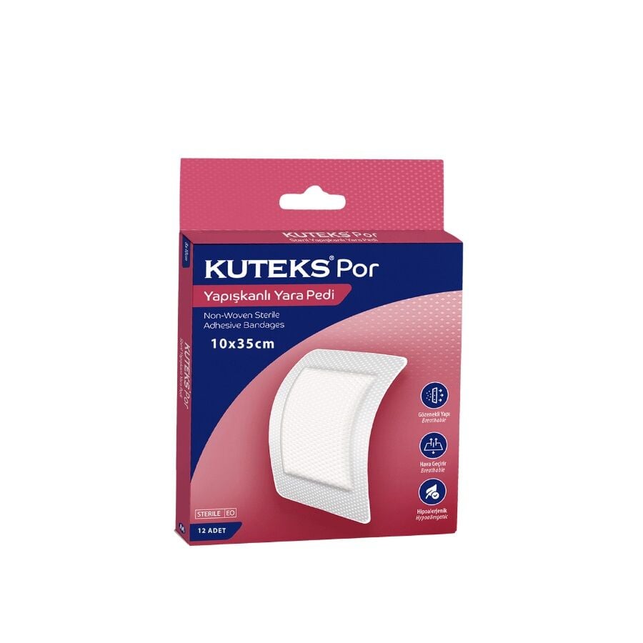 Kuteks Por Adhesive Wound Dressing Pad Large Size 10cm x 35cm