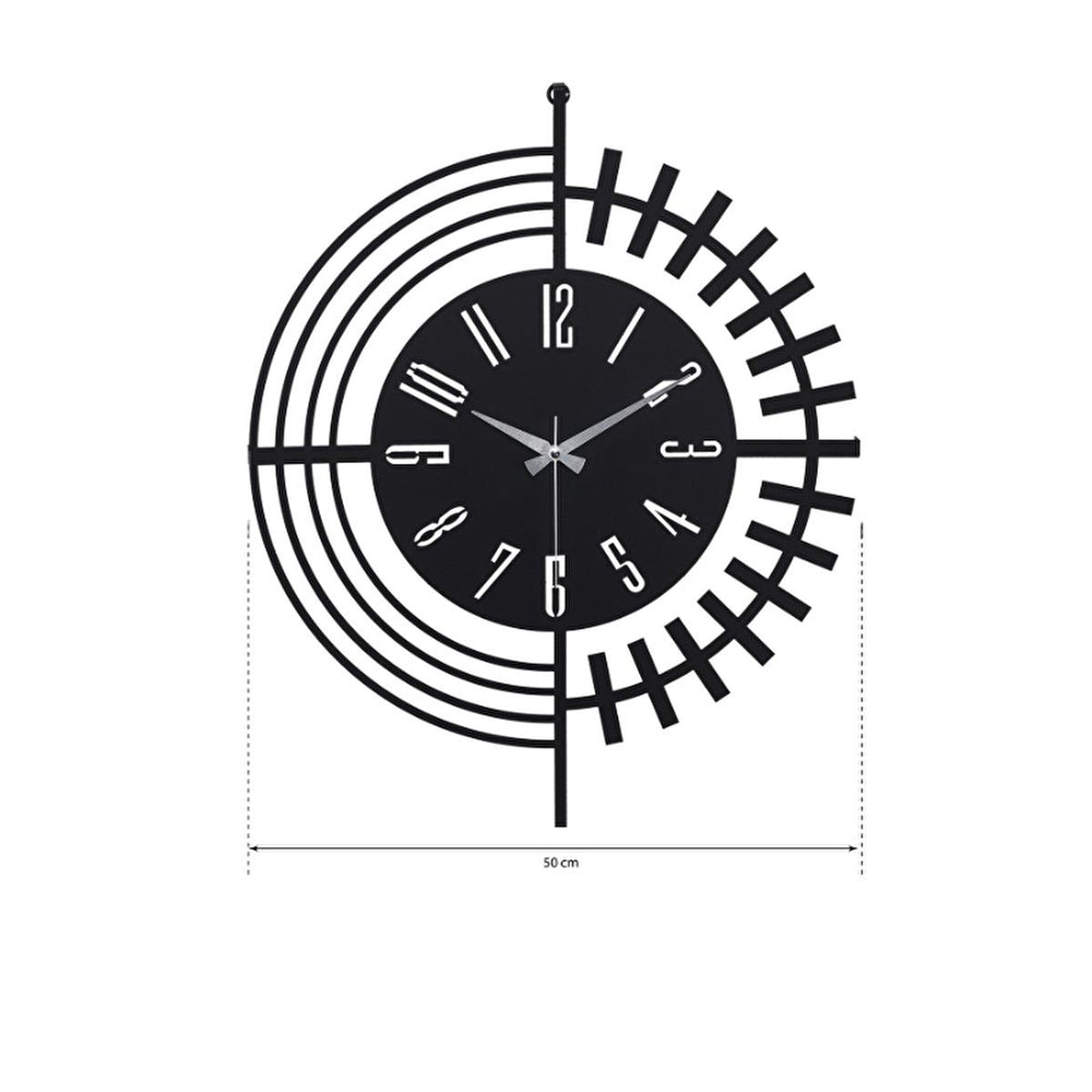 Muyika 50x50cm Modern Metal Silent Wall Clock - Large Decorative Clock for Home, Office - view 6