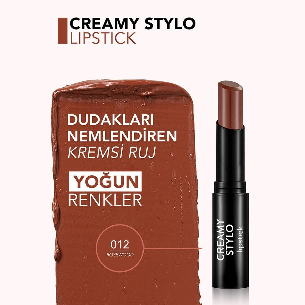 Flormar Creamy Stylo Moisturizing Lipstick 012 Rosewood 3g