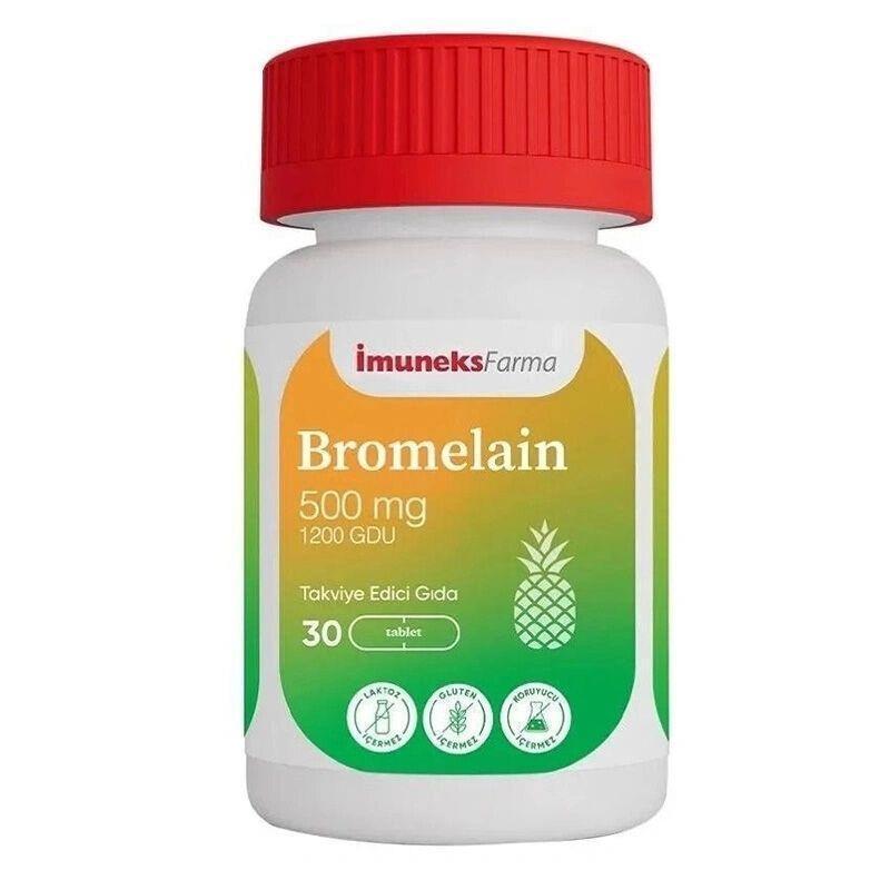 Imuneks Farma Bromelain 500 mg - Anti-Inflammatory Dietary Supplement for Digestive Health Support, - Vitamin & Supplement