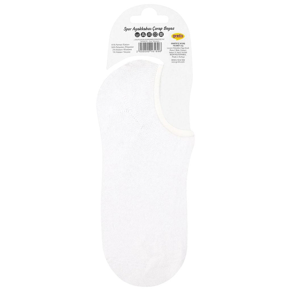 Eklips White Athletic Ankle Socks for Daily Comfort 1 Pair