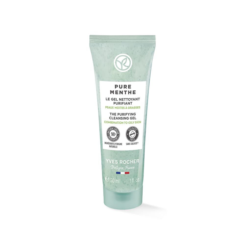 Pure Menthe Facial Cleansing Gel - Deep Pore Cleansing, Matte Finish, Organic Mint - 1.01 fl oz Pure Menthe Facial Cleansing Gel - Deep Pore Cleansing facial cleansing gel, deep pore cleansing, matte finish face wash, organic mint face cleanser, non-drying facial gel, Pure Menthe, skincare, cosmetics, facial care, pore cleansing, sebum control, refreshing face wash, cooling face cleanser, gel face wash, oily skin solution, acne prevention, skin clarity, daily facial cleanser, gentle cleansing, matte finish 
