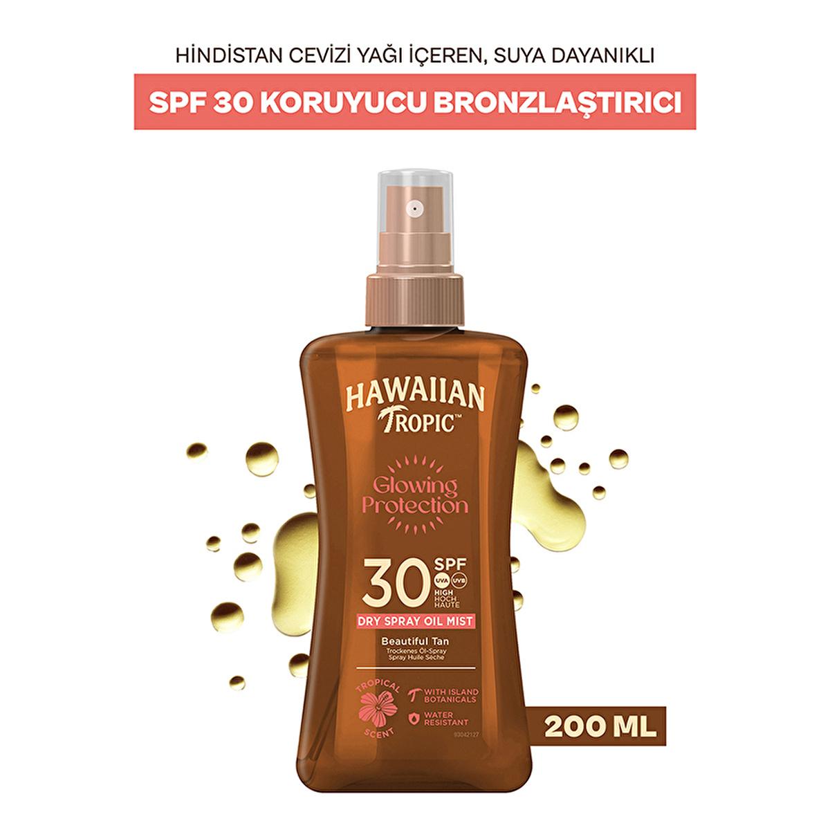 Hawaiian Tropic SPF 30 Dry Spray Sunscreen Oil: Glowing Protection, Vegan, Tropical Scent - UVA/UVB Broad Spectrum - 6.76 fl oz Hawaiian Tropic SPF 30 Dry Oil: Vegan Sunscreen - Tropical Scent Hawaiian Tropic sunscreen, SPF 30 dry oil, tanning oil with SPF, vegan sunscreen, reef safe sunscreen, tropical scented sunscreen, sunscreen with coconut oil, water resistant sunscreen, broad spectrum spf 30, bronzing sunscreen spray, sunscreen, sun protection, tropical scent, coconut oil, aloe vera, UVA protection, U
