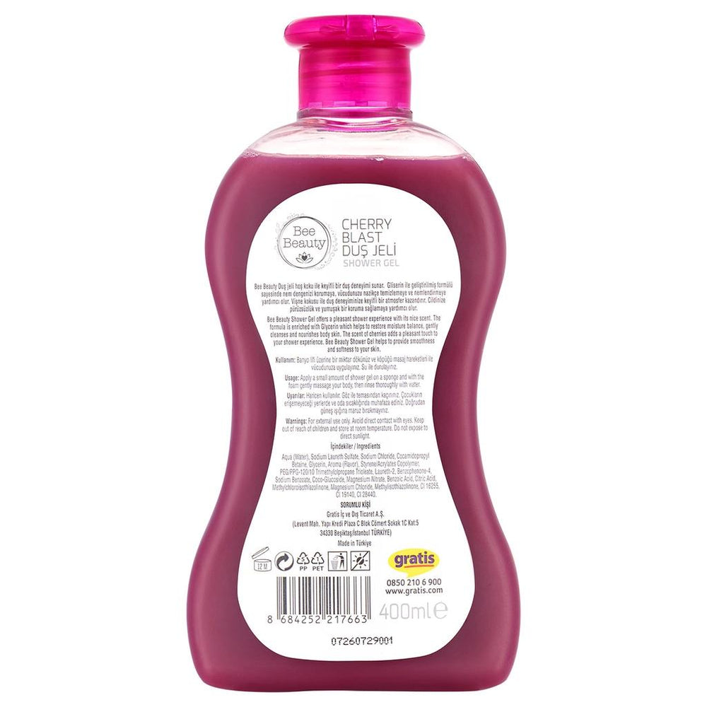 Bee Beauty Cherry Blast Shower Gel Refreshing Body Wash 400 ml