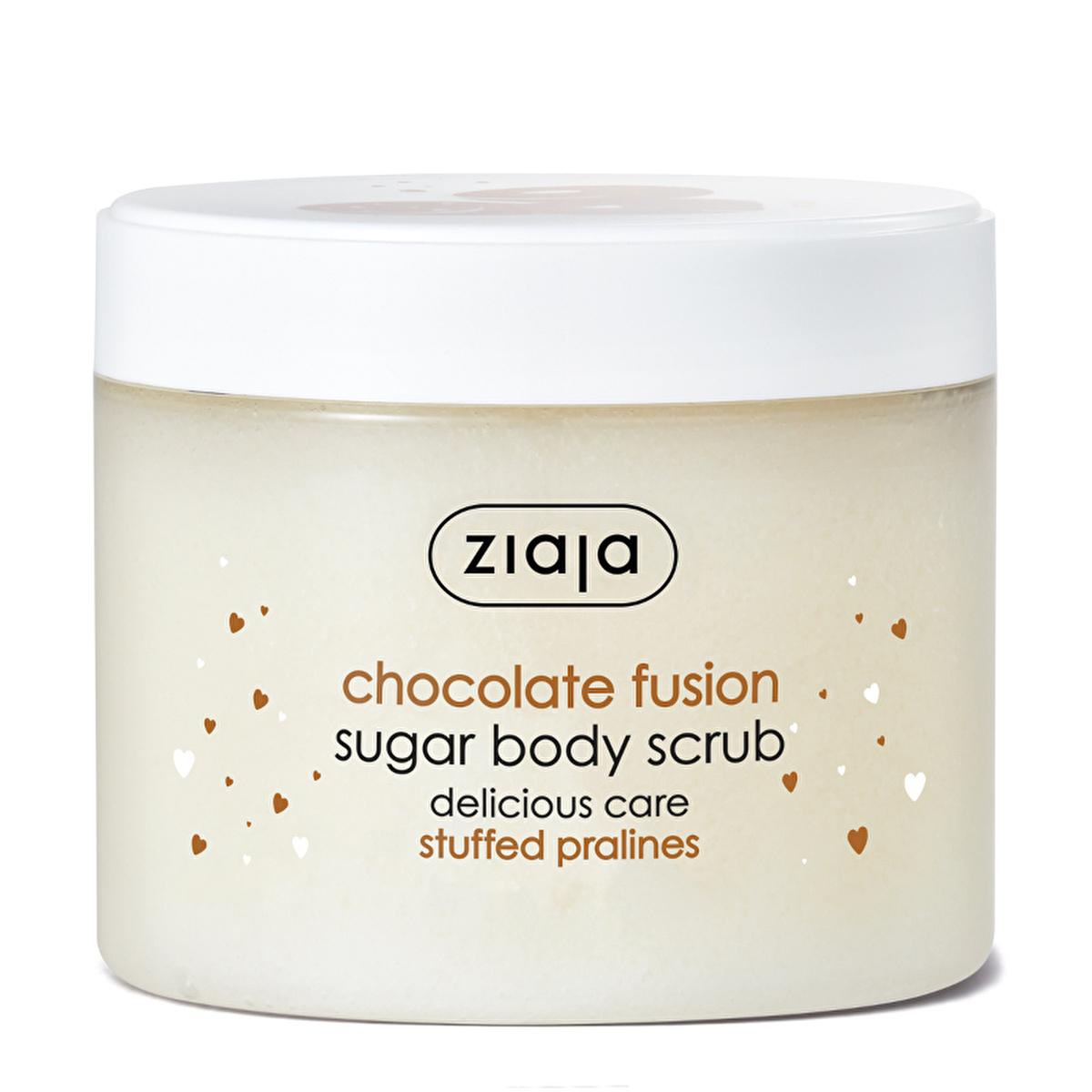 ziaja chocolate fusion body scrub 300 ml, natural sugar body scrub with shea butter, exfoliating body scrub Ziaja Chocolate Fusion Body Scrub - Exfoliating with Shea Butter for All Skin Types | 300 ml Ziaja Chocolate Fusion Body Scrub - Nourishing and Exfoliating ziaja, chocolate-fusion, body-scrub, shea-butter, exfoliation, spa-experience, moisturizing, sugar-scrub, skincare, ai-generated