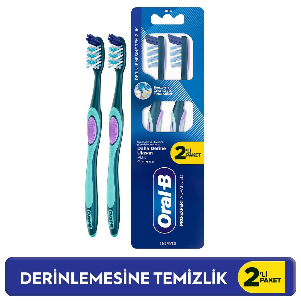 Oral-B Pro-Expert Advanced Deep Clean Toothbrush Medium 2-Pack