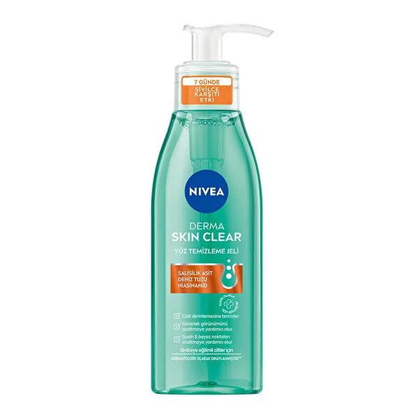 Nivea Derma Skin Clear Acne-Fighting Facial Cleansing Gel - Deep Cleansing, Anti-Acne, Dermatologically Tested - 5.07 fl oz Nivea Acne-Fighting Facial Gel - Deep Cleansing & Anti-Acne acne-fighting facial gel, Nivea facial cleanser, dermatologically tested face wash, salicylic acid face cleanser, anti-acne skincare, facial cleansing gel, acne-prone skin solution, clear skin, pore minimizer, blackhead reducer, oily skin care, skincare routine, Nivea Derma Skin Clear