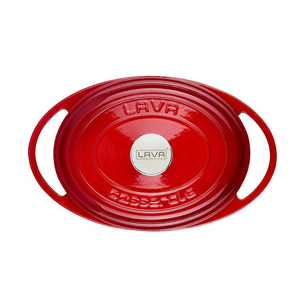 Lava Cast Iron Cookware - Durable Enamel Coated Oval Pot, 8.66 x 11.02 inches - Ideal for Home Cooks - view 4