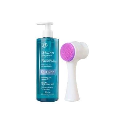 Ducray Keracnyl Acne Treatment Foaming Gel 400ml with Cleansing Brush for Oily Skin Ducray Keracnyl Foaming Gel 400ml - Acne Treatment for Oily Skin acne treatment, foaming gel, cleansing brush, oily skin care, acne prone skin products, skincare, Ducray, Myrtacine, soap-free, paraben-free, gentle cleansing, pH balanced, acne prevention, skincare routine, oily skin solutions, acne prone skin care, facial cleansing, skincare essentials