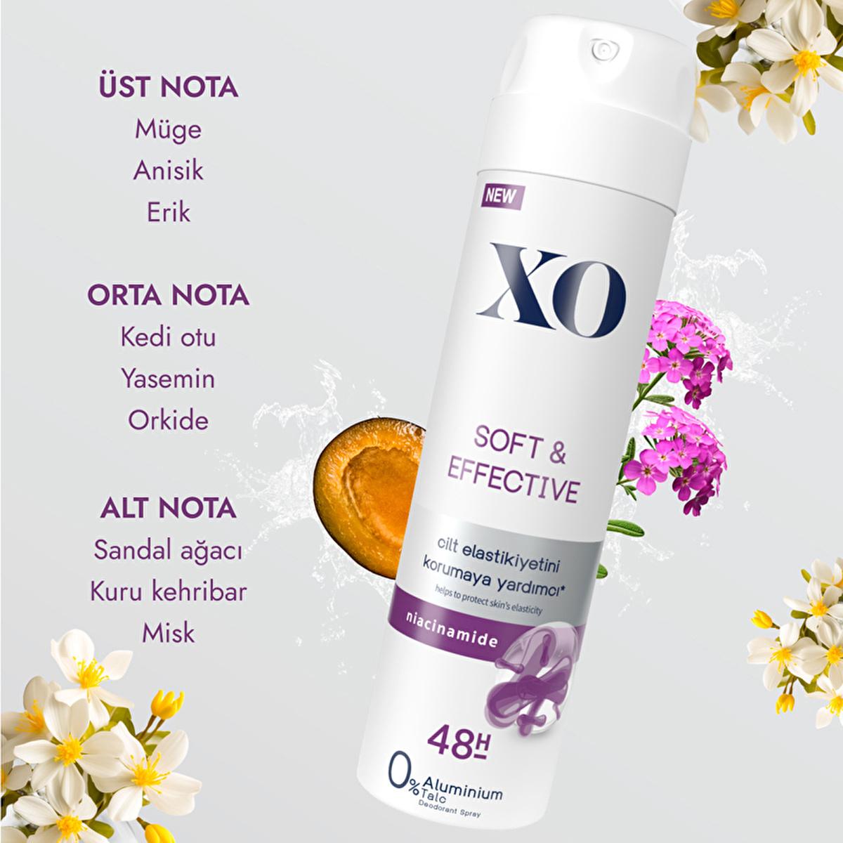 xo soft effective deodorant spray 150 ml, vegan-friendly deodorant spray, 48 hours protection deodorant for women XO Soft & Effective Deodorant Spray - 48 Hours Protection | 150 ml XO Soft & Effective Deodorant Spray - 150 ml for Women xo, deodorant-spray, women, vegan, eco-friendly, 48-hours-protection, niacinamide, soft-deodorant, aluminum-free, ai-generated