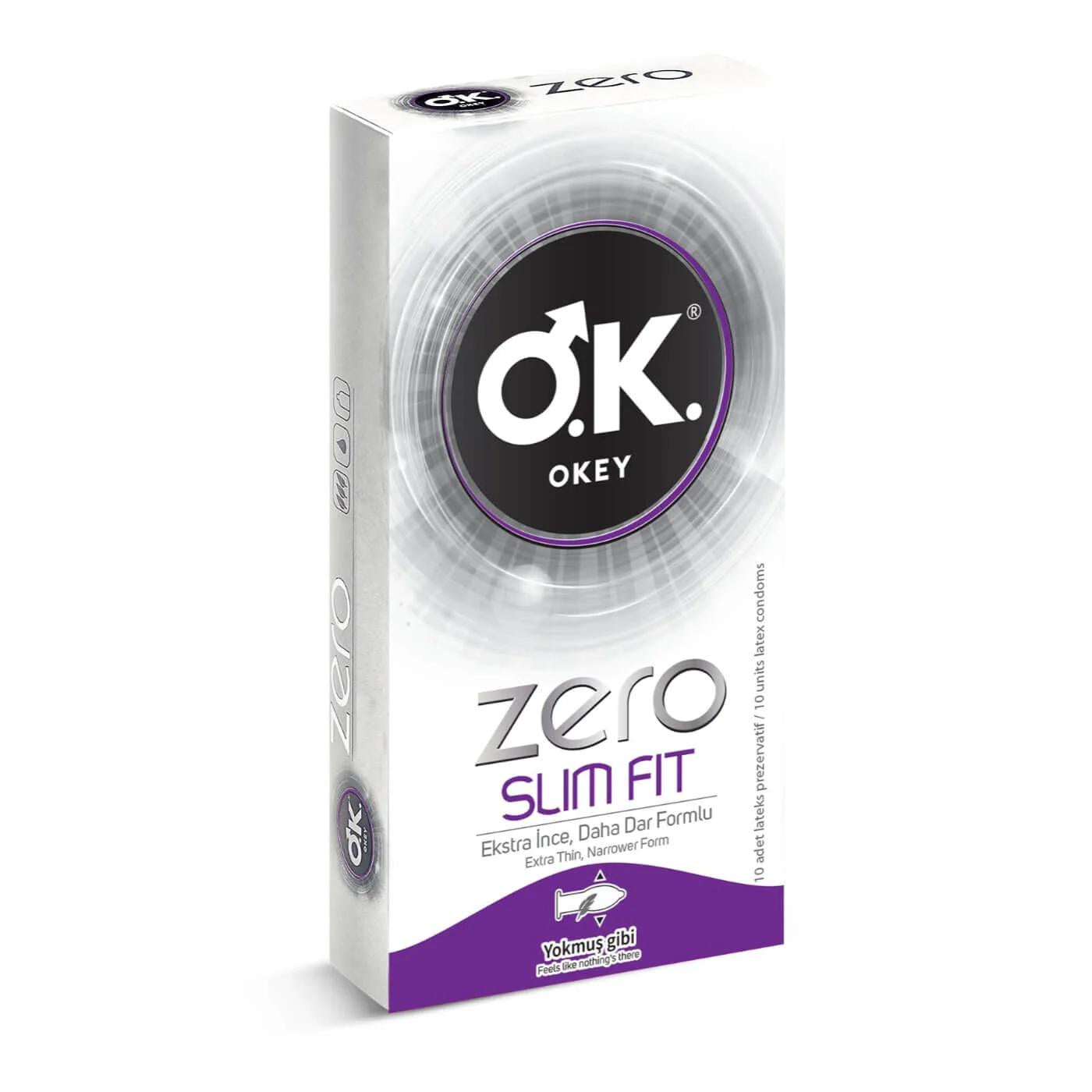 Okey Zero Slim Fit Ultra-Thin Condoms 10-Pack