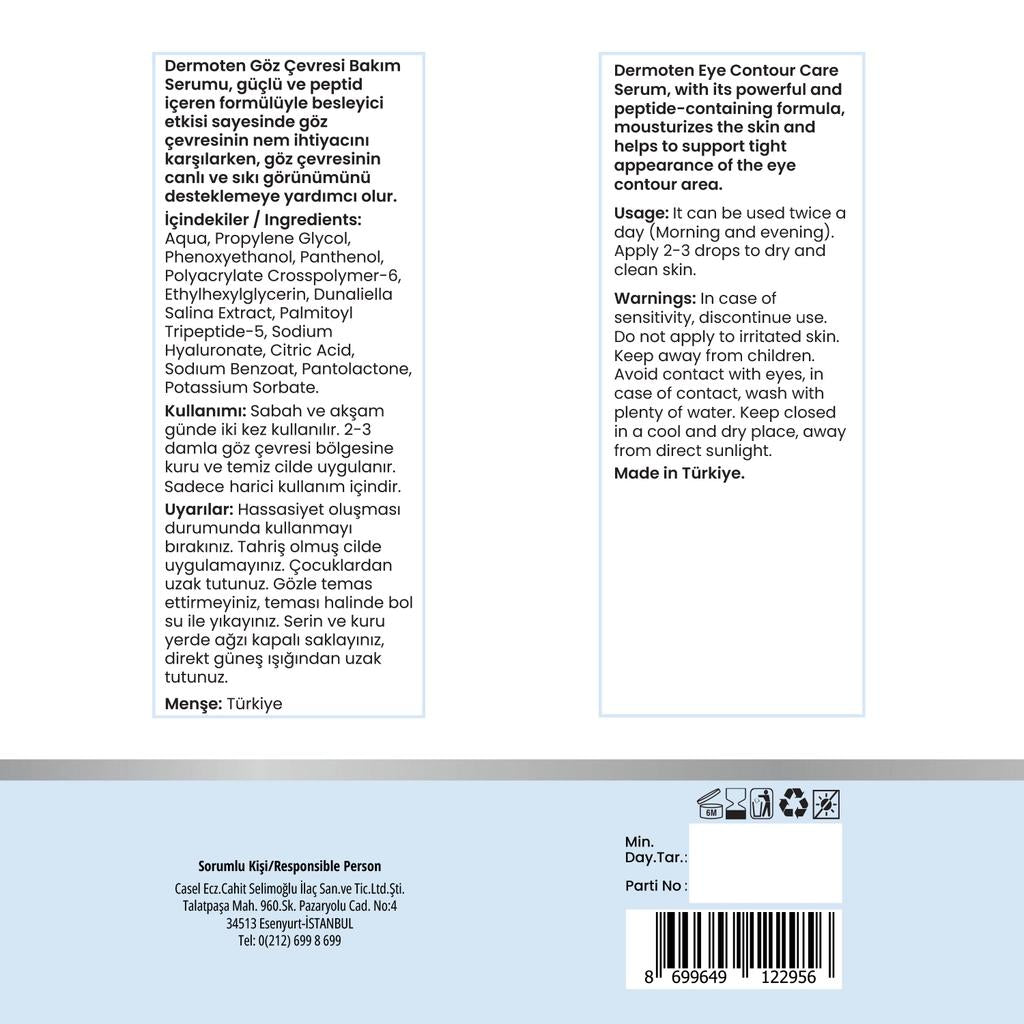 Dermoten Hyaluronic Acid Eye Contour Serum 30 ml