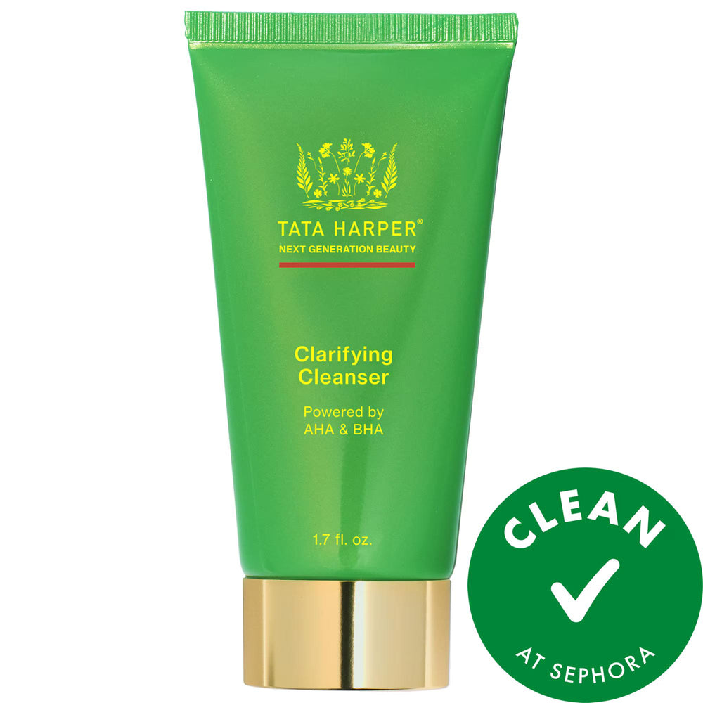 Tata Harper Clarifying Pore & Oil Control Cleanser - Natural Facial Cleanser with BHA & AHA for Acne, Redness Relief Tata Harper Clarifying Cleanser - Natural BHA & AHA Oil Control natural facial cleanser, BHA and AHA cleanser, oil control skincare, cruelty-free facial wash, acne treatment cleanser, clarifying cleanser, pore control, redness relief, oily skin solution, combination skin care, natural skincare products, facial wash, Tata Harper, skincare for acne, blemish control, gentle exfoliation, salicyli