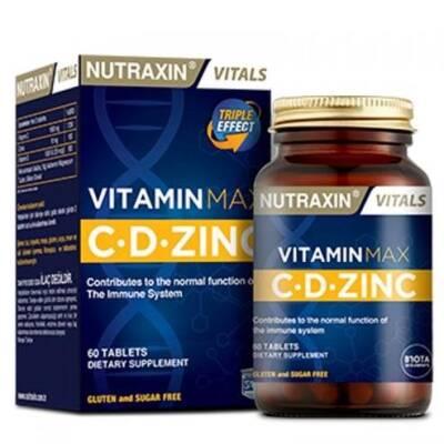 Nutraxin Vitamin Max C&D Zinc Supplement for Adults - Vitamin C, D3 & Zinc - 60 Tablets, Vegetarian & Vegan Friendly - image 5