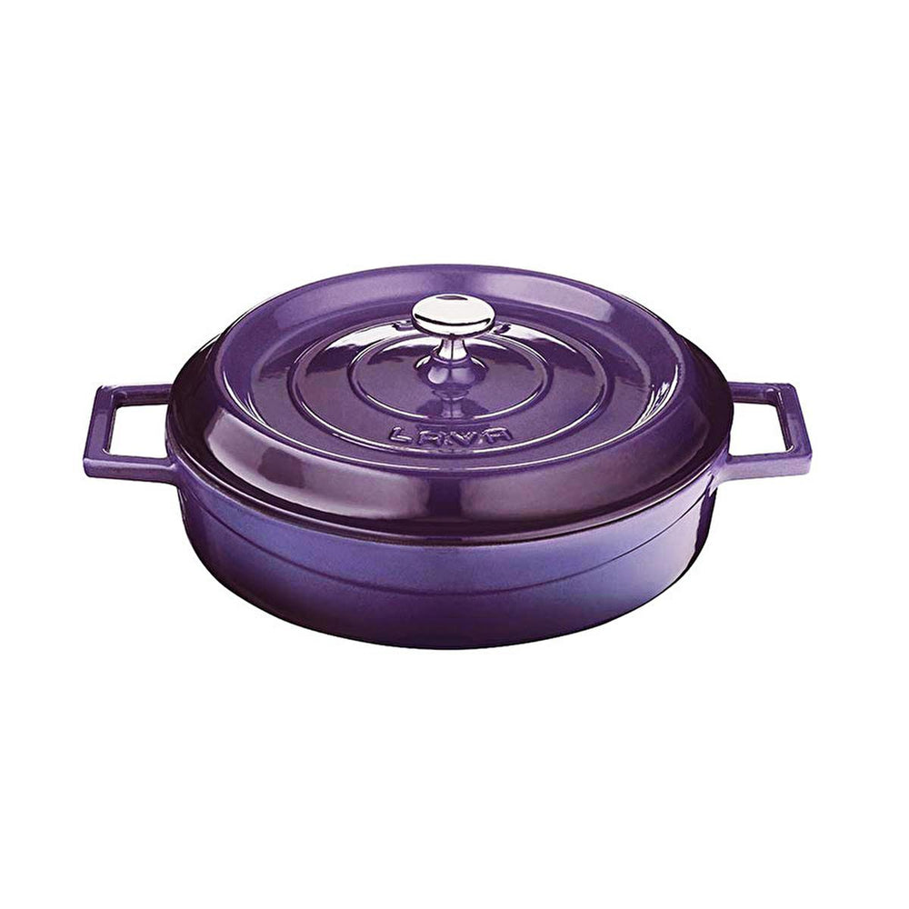 Lava Mor Cast Iron Multi-Purpose Cookware - 11 Inch Round Enamel Coated Pot with Integrated Handle, Oven Safe, - view 3