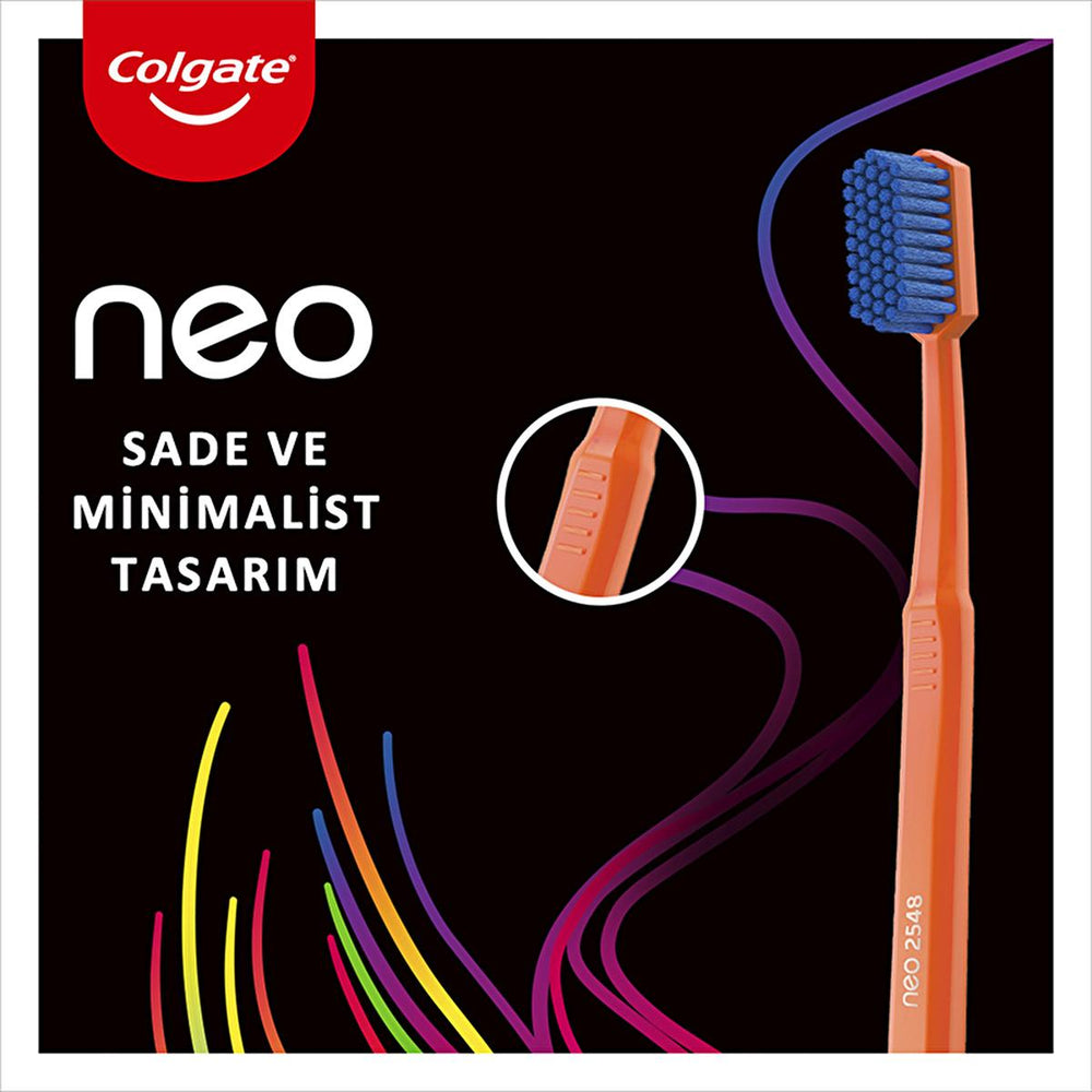 Colgate Colgate Neo Toothbrush - Manual Toothbrush with Dense 2546 Bristles, Medium Hardness, 6 Color Options - view 2