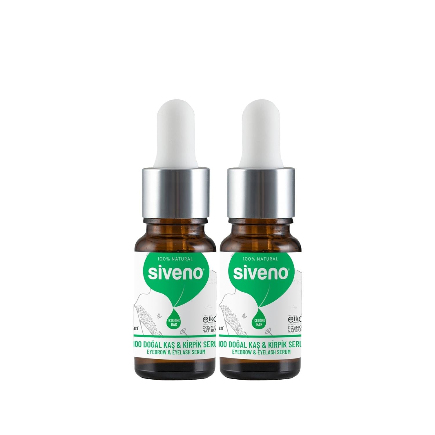 Siveno Natural Eyelash and Eyebrow Serum - 10ml x 2, Nourishes & Enhances with Natural Ingredients Siveno Eyelash & Eyebrow Serum - Natural & Nourishing Eyelash serum, Eyebrow serum, Natural cosmetics, Siveno, Eyelash enhancer, Eyebrow enhancer, Natural beauty products, Sensitive skin care, Eyelash care, Eyebrow care, Cosmetic serum, Beauty essentials, Natural ingredients, Long-lasting beauty supply, Value for money, Beauty gifts