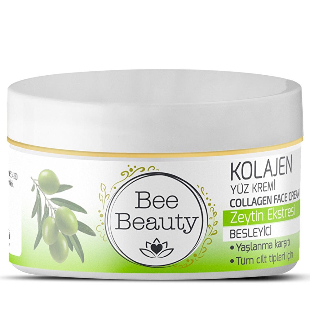 Bee Beauty Anti-Aging Face Cream with Collagen & Olive Extract - Moisturizing, Nourishing Skincare for All Skin - Face Cream