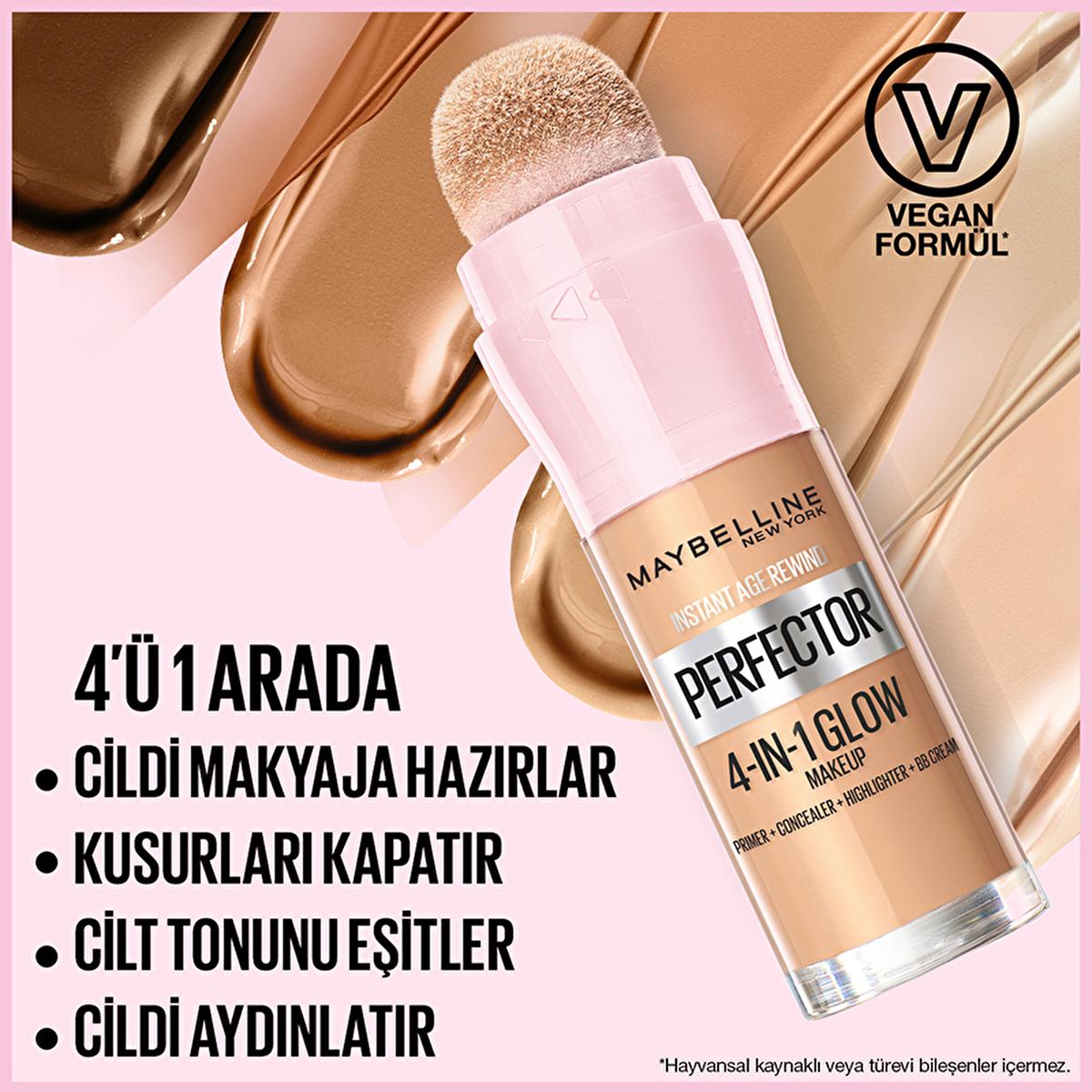 Maybelline New York Instant Perfector Glow Foundation Makeup - Lightweight, Radiant Finish, Easy Application Maybelline Instant Perfector Glow Foundation - Lightweight &amp; Radiant foundation makeup, liquid foundation, radiant finish foundation, lightweight foundation, easy application foundation, Maybelline New York, cosmetic, beauty, makeup, daily wear, natural finish, sponge tip applicator, 4-in-1 formula
