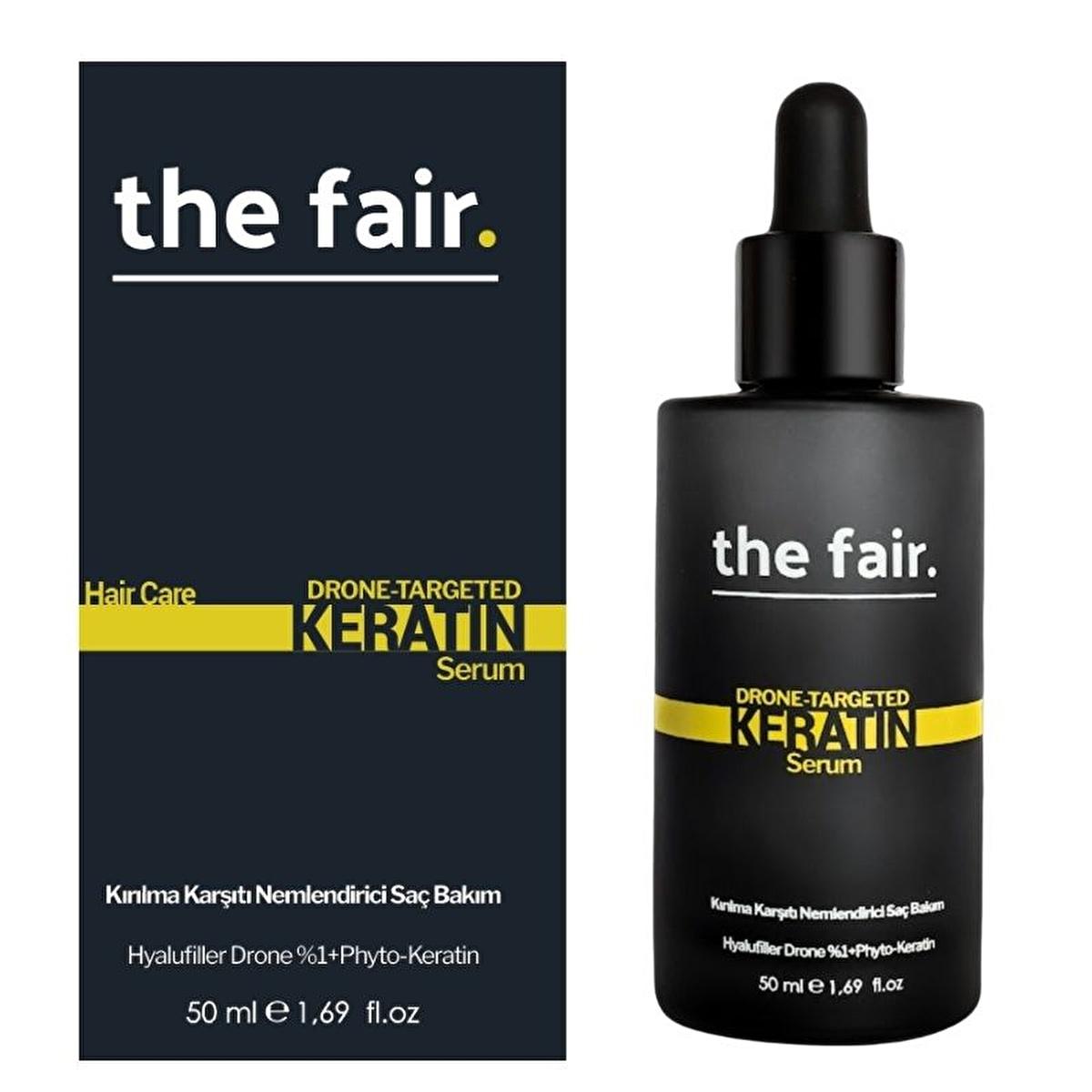 the fair. Drone-Targeted Hair Keratin Serum for Nourished &amp; Strengthened Hair - 50 ml the fair. Drone-Targeted Hair Keratin Serum - Nourish &amp; Strengthen Hair Hair Keratin Serum, Vegan Hair Care, Reduce Hair Loss, Drone Technology Hair Serum, Keratin Hair Treatment, Hair Nourishment, Hair Strengthening, Vegan Keratin, Hyalufiller Drone Technology, Hair Growth, Hair Health, Natural Hair Care, Phyto-Keratin, Biotin, Vitamins, Hair Care for All Types
