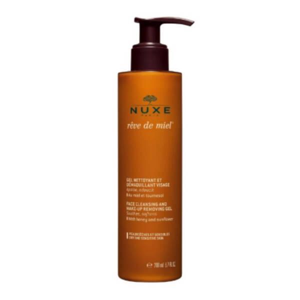 Nuxe Reve de Miel Natural Facial Cleansing Gel & Makeup Remover - Gentle, Paraben-Free, Suitable for Sensitive Skin - 6.76 fl oz Nuxe Reve de Miel Natural Facial Cleanser - Gentle & Paraben-Free Natural facial cleanser, Gentle makeup remover, Paraben-free skincare, Suitable for sensitive skin, Natural ingredients facial gel, Facial cleansing gel, Nuxe Reve de Miel, Skincare for all skin types, Family skincare, Natural skincare products, Makeup remover gel, Gentle skincare, Skincare without parabens, Skincar