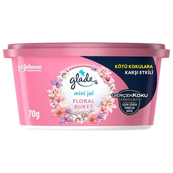 Glade Mini Gel Air Freshener Floral Perfection: Adjustable Scent For Closet, Drawers, Small Spaces - Odor Eliminator, 70 gr Glade Floral Air Freshener: Fresh Scent for Small Spaces air freshener, gel air freshener, floral air freshener, closet air freshener, drawer air freshener, small space air freshener, Glade air freshener, Floral Perfection scent, odor eliminator, home fragrance, fragrance, floral scent, odor control, adjustable fragrance, compact air freshener, freshener for small spaces, bathroom air 