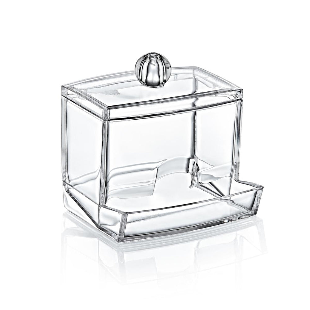 Bee Home Crystal Cotton Bud Container - Elegant Bathroom Storage for Baby Essentials - Baby Care