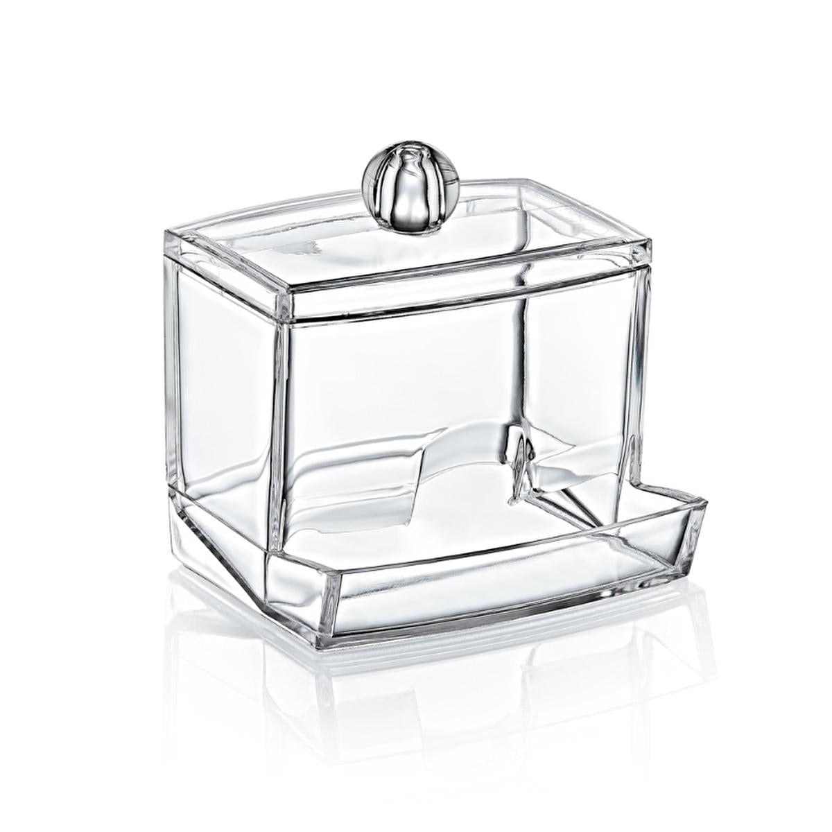 Bee Home Crystal Cotton Bud Container - Elegant Bathroom Storage for Baby Essentials Crystal Cotton Bud Container - Bathroom Storage cotton bud container, bathroom storage, crystal container, baby essentials organizer, decorative storage, bathroom organization, luxury bathroom accessories, crystal bathroom decor, tidy bathroom, hygiene storage