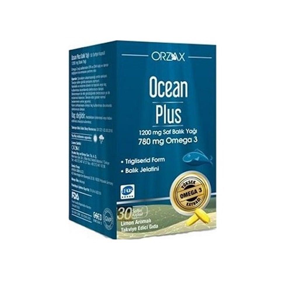 Ocean Plus Omega-3 Fish Oil Capsules for Heart & Brain Health Support - 1200 mg, 30 Count Ocean Plus Omega-3 Fish Oil for Heart & Brain Health Omega-3 Supplement, Fish Oil Capsules, Heart Health Support, Brain Health Supplement, Gluten-Free Dietary Supplement, Omega-3 Fatty Acids, EPA, DHA, Dietary Supplements, Health Supplements, Wellness Products