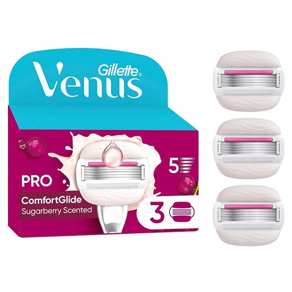 Gillette Venus ComfortGlide Sugarberry: Experience Silky Smooth Skin with this Dermatologically Tested Women's Razor (Includes 3 Blade Refills) Gillette Venus ComfortGlide: Smooth Shave Razor for Women Gillette Venus razor, women's razor, razor for sensitive skin, smooth shave razor, Sugarberry scented razor, Venus ComfortGlide, women's shaving, razor blade refills, dermatologically tested razor, razor with lubrication, Venus razor, women's hair removal, shaving, personal care, beauty, smooth skin, comforta